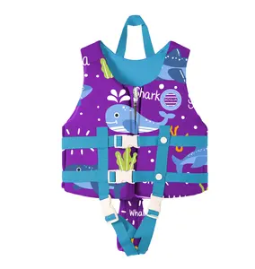 冲浪救生衣3D数码印花优质婴儿儿童氯丁橡胶儿童漂浮游泳背心救生衣