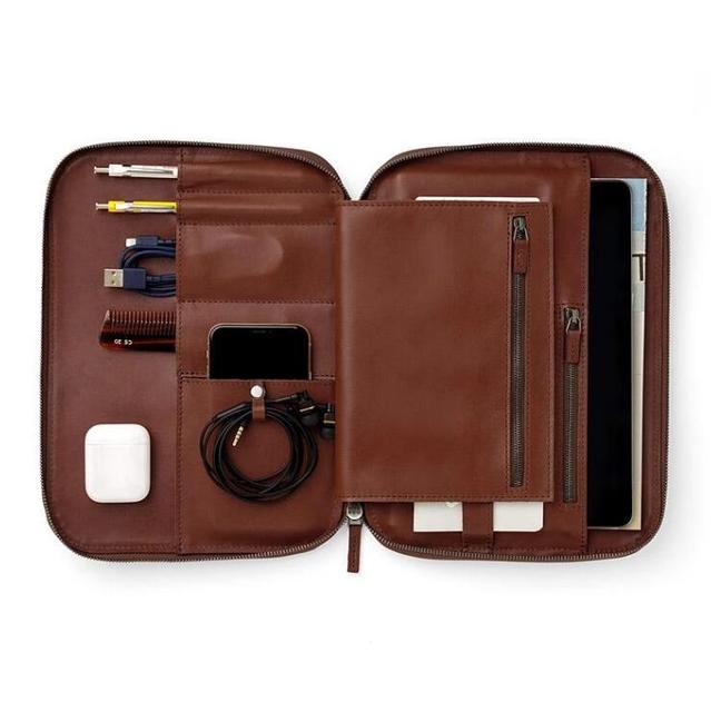 Business Storage Leather Organizer Holders Laptop Sleeve Cover for Tablet Premium Cover for Mobile Devices