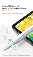 Stylet actif à chargement sans fil pour Pencil 2 pour iPad Pro 11 12,9 pouces 2e génération, rejet de la paume, pointe remplaçable, magnétique