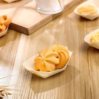 Assiettes jetables robustes en bois, écologiques, pour servir des currywurst, vaisselle biodégradable pour food trucks et festivals