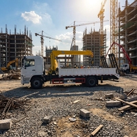 Grue montée sur camion léger HLW, flèche télescopique de 9,5 m, moment de charge élevé, unité de commande hydraulique fiable pour les zones rurales