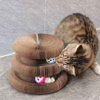 Gros Chat Carton Jouet Cloche Nouveau Salon Moderne Double Couche Ondulé Griffes Organe Jouet Carton Chat Grattoir