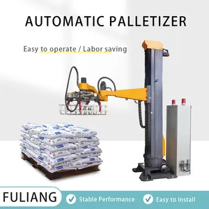 50kg Palletizer Packaging Line Pack Stacking Automatic Palletizer Rice Cement Wood Pellets Robot Column Bag Palletizer