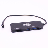Mini USB delgado para PC, portátil, Macbook, lector de tarjetas SD, TF, tipo c, OTG, USB