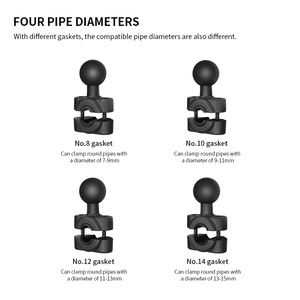 VIN mounts base de bola de 1 pulgada con ventosa de vacío de goma, soporte para teléfono móvil para parabrisas de automóvil - Product Image 5