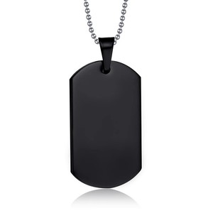Titane acier inoxydable étiquette de chien collier chaîne publicité promotion pendentif étiquette en métal personnalisée - Product Image 2