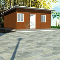 Maison préfabriquée la moins chère en Indonésie de 34 m², maison kit de jardin avec 2 chambres, maison abordable en panneaux sandwich avec salle de bain
