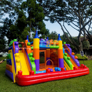 Château sautant gonflable de bloc extérieur pour des cavaliers gonflables de partie de videur d'enfants - Product Image 3