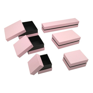 Fabricant à bas prix Bracelet Bagues Montre Bijoux Boîte personnalisée Petit emballage cadeau en papier Boîte à bijoux Victorias <span class=keywords><strong>Secret</strong></span> Rose - Product Image 6
