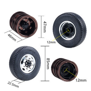 En Oferta, Piezas y <span class=keywords><strong>Accesorios</strong></span> para <span class=keywords><strong>RC</strong></span>, Camión <span class=keywords><strong>RC</strong></span> 1/14, Remolque de Tractor, Neumáticos de Goma Delanteros y Traseros para Camión <span class=keywords><strong>Tamiya</strong></span> - Product Image 4