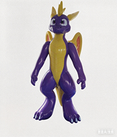 Vente flash : Jouet gonflable en PVC, dragon violet debout, dessin animé, gonflables publicitaires