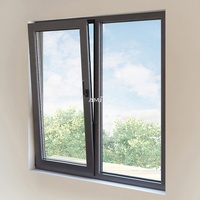 Ventanas Residenciales con Aislamiento Acústico y Energético AMJ NFRC para Hoteles y Villas, Ventanas Abatibles de Aluminio con Rotura de Puente Térmico