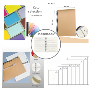 Yeni 50 yaprak A5 gevşek yaprak defter Spiral bağlayıcı baskılı tarzı dergisi gündem planlayıcısı not defteri kitap okul kırtasiye - Product Image 2