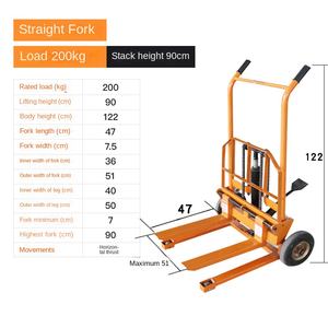 Groothandel Handmatige Hydraulische Heftruck Stapelaar 1-3 Ton Semi-Elektrische Heftruck Polyurethaan Banden Hijsen Stapelaar - Product Image 6