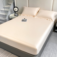 Doppelbett 3-teiliges Spannbettlaken-Set (160x200) 300TC Polyester/Baumwolle Weiche Langlebige Komfortable Bettwäsche für Perfekten Schlaf