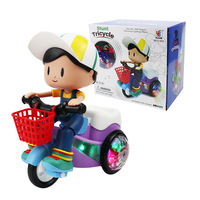 Les tricycles de cascadeurs électriques pour enfants peuvent se déplacer chanter danse Spin jouer musique jouets pour les âges 5-7 ans unisexe en plastique