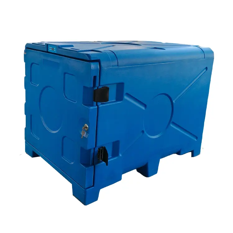 DC 12v 24V 48v 60v Rotomolded Cargo Transfer Refrigerate Box freezer 0 ~10 Degree with Built In Battery for truck van car