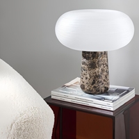 Lampe de table de style simple en marbre naturel ancien pour chambre d'étude ou villa modèle décor de chambre pour la décoration de la maison