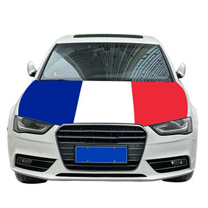 Drapeau national de couverture de capot de voiture de France drapeau de couverture de moteur de voiture vente en gros de tissu élastique personnalisé vente directe d'usine - Product Image 6