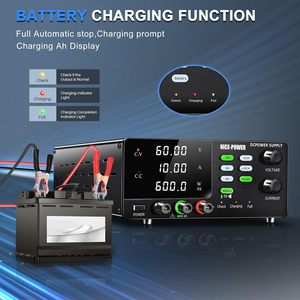 NICE POWER-Cargador de batería de laboratorio, fuente de alimentación, línea de producción, prueba de teléfono, ordenador, 60V, 10A, 600W - Product Image 3