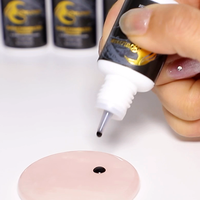 Logo kustom 0.3 0.5 detik 5ml 10ml Label pribadi bening hitam rendah perekat kelembaban lem bulu mata