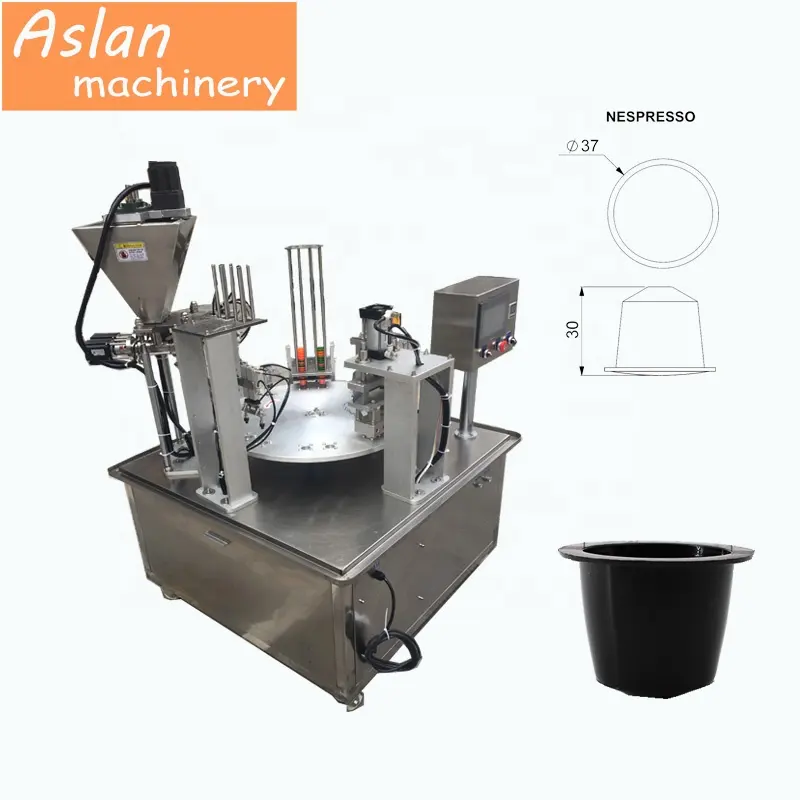 coffee capsule powder filler sealer machine for sale / full-auto nespresso capsule filling sealing equipment