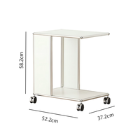 Table d'appoint mobile pour canapé, table basse, table de chevet en acier inoxydable, meuble de rangement pour salon, chambre à coucher, bureau à domicile