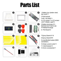 Kit de boîtier de batterie LiFePO4 mural KIMBATTERY 16S 51.2V 100Ah avec BMS intelligent JK et écran LCD
