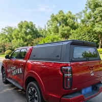 Capot de benne rigide en alliage d'aluminium et acier au manganèse, étanche, installation sans perçage pour camionnettes sur mesure - Style spoiler