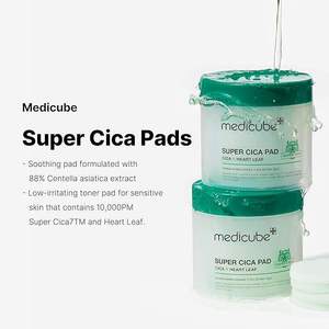 Almohadillas de Tónico Super Cica MEDICUBE, 70 unidades/350 g, Almohadillas de Tónico Blanqueadoras para el Cuidado de la Piel con Ácido Hialurónico y Colágeno para el Cuidado Diario del Rostro - Product Image 6