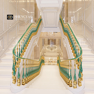 Barandilla <span class=keywords><strong>de</strong></span> Malaquita Natural, <span class=keywords><strong>Piedra</strong></span> Semipreciosa Decorativa para Barandilla <span class=keywords><strong>de</strong></span> Escalera Interior - Product Image 5