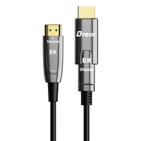 DTECH DT-HDA8 30m 50m 100m Long 8K 48Gbps Fibre Optique Micro HD-MI 2.1 Câble Type Amovible A-D