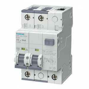 สำหรับ Siemens 63A 5SU14241RC63 2P 100mA 10kabetagard RCBO เบรกเกอร์240VAC 50 .. 60Hz - Product Image 1