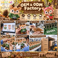 Porte-clés personnalisé en peluche cerf OEM ODM, animal en peluche pour cadeaux de détail, promotions de marque, souvenirs et marque privée
