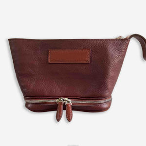 CHOU Shanghai Minerva Box Genuine Leather Custom Luxury Large Eco-Friendly Handmade for <strong>Bag</strong> 2 <strong>Compartments</strong> Travel <strong>Wash</strong> - Product Image 4