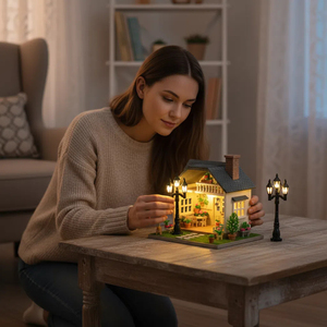 Sáng Tạo Cảnh Trang Trí Giáng Sinh Lightsl 1:12 Búp Bê Nhà Đồ Chơi Mini Đèn Đường Chế Độ Giáng Sinh Đèn Đường - Product Image 4