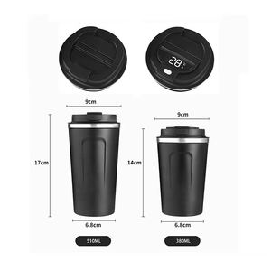 Tasse isotherme simple et élégante pour l'été, bouteille numérique intelligente en métal, fontaine à eau numérique, compatible avec tous les types de café - Product Image 2