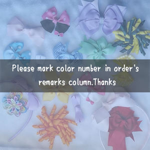 โบว์ติดผมรูปนางเงือกน่ารักสำหรับเด็กผู้หญิง ทำจากริบบิ้นโกรเกรน พร้อมกิ๊บติดผมแบบครึ่งวงกลม อุปกรณ์เสริมผมสำหรับเด็ก - Product Image 3