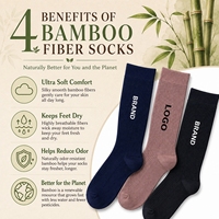 Nouvelles chaussettes hautes personnalisées unisexes noires à compression en fibre de bambou avec logo personnalisé