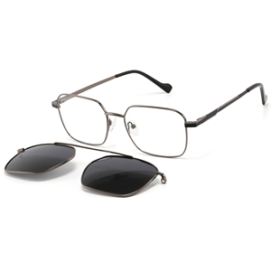Lunettes de soleil rectangulaires dorées à monture complète, protection UV400, protection solaire unisexe pour adultes - Product Image 4