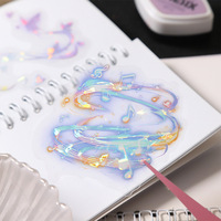 10 autocollants par paquet, série Flowing Encounters, décorations mignonnes à coller pour journal
