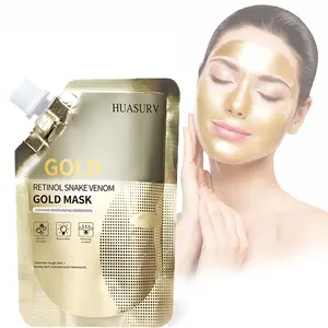 Face 24K Gold Mask Hydrating Face Mask Skin Whitening Anti Aging Retinol Snake Venom Peptide 24K Gold Mask Face