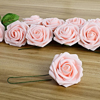 Têtes de fleurs artificielles en mousse blanche en gros, roses artificielles au toucher réel, arrangement de roses, fleurs artificielles pour la décoration de mariage