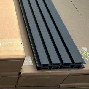 Prezzo di fabbrica WPC scanalato pannello parete esterna esterna pannelli rivestimento parete esterna - Product Image 2
