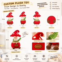 Peluche personnalisée en forme de champignon, personnage naturel (feuille d'arbre, fleur), poupée en peluche, cadeau sur le thème de l'éco, fabricant en gros, échantillon gratuit offert