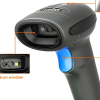 NORGEE 3208SR Scanner de codes-barres 2D sans fil commercial portable avec batterie de 2000 mAh pour une autonomie de 12 heures de numérisation continue