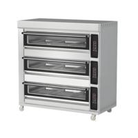Horno de Gas de Doble Cubierta de 3 Niveles y 9 Bandejas para Panadería Comercial, Horno de Pizza, Horno de Convección de 220V, de Alta Calidad y en Oferta