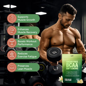 Compléments alimentaires personnalisés par le fabricant pour améliorer les performances sportives, sans sucre, BCAA sous forme de softchews pour la croissance musculaire - Product Image 4