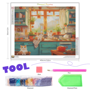 Chenistory bricolage passe-temps diamant peinture cuisine <span class=keywords><strong>maison</strong></span> <span class=keywords><strong>point</strong></span> <span class=keywords><strong>de</strong></span> <span class=keywords><strong>croix</strong></span> <span class=keywords><strong>broderie</strong></span> paysage décoration murale bricolage cadeau - Product Image 5