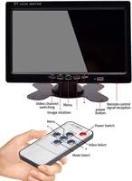 7 Inch AHD Monitor HDMI VGA AV Input Truck Bus Rear View System Heavy Duty Vehicle Monitoring Screen for Trailer RV Forklift